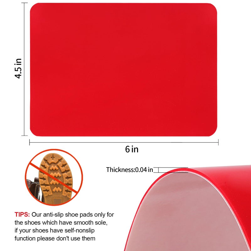 Ashoesert Red Bottoms Shoe Sole Protector, 4 Pcs Self-Adhesive Shoe Bottom Protector for Christian Louboutin High Heels, Shoe Sole Protector Replacement for Louboutin Shoes - Image 3